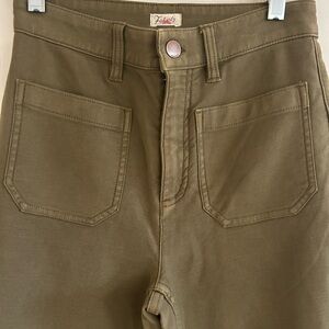 Faherty Olive High-Waisted Pants